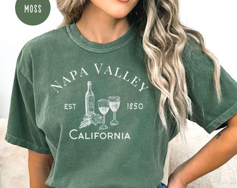 Napa Valley California Comfort Colors® T-Shirt, California Winery Tee Shirt, Napa Valley Gift Shirt, Napa Valley Travel Vineyard Gift Shirt
