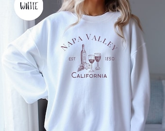 Sudadera del Valle de Napa, California. Suéter de la bodega del Valle de Napa para los amantes del Valle de Napa. Camisa de la bodega. Regalo de vacaciones en el Valle de Napa. Viajes a Napa.
