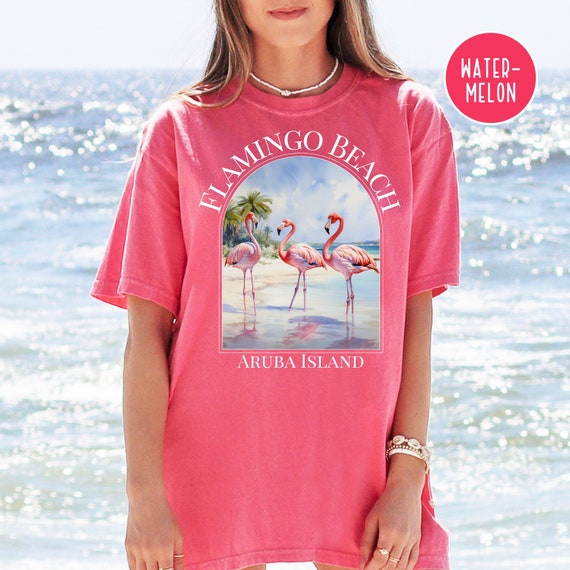 LGB Tシャツ FREEDOM FLAMENCO ROSA Aruba Island Pink Flamingos Comfort Colors® T-shirt, Flamingo