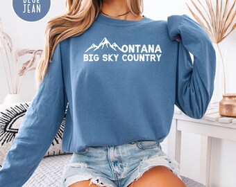 Montana Comfort Colors® T-Shirt, Montana Big Sky Country Tee Shirt, Montana Camping Shirt, Montana Hiking Shirt, Montana Vacation Gift Shirt
