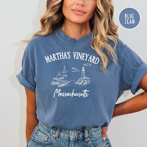 Martha's Vineyard Summer Vacation Comfort Colors® T-Shirt, Martha's Vineyard Vacation Gift, Martha's Vineyard Gift, Martha's Vineyard TShirt