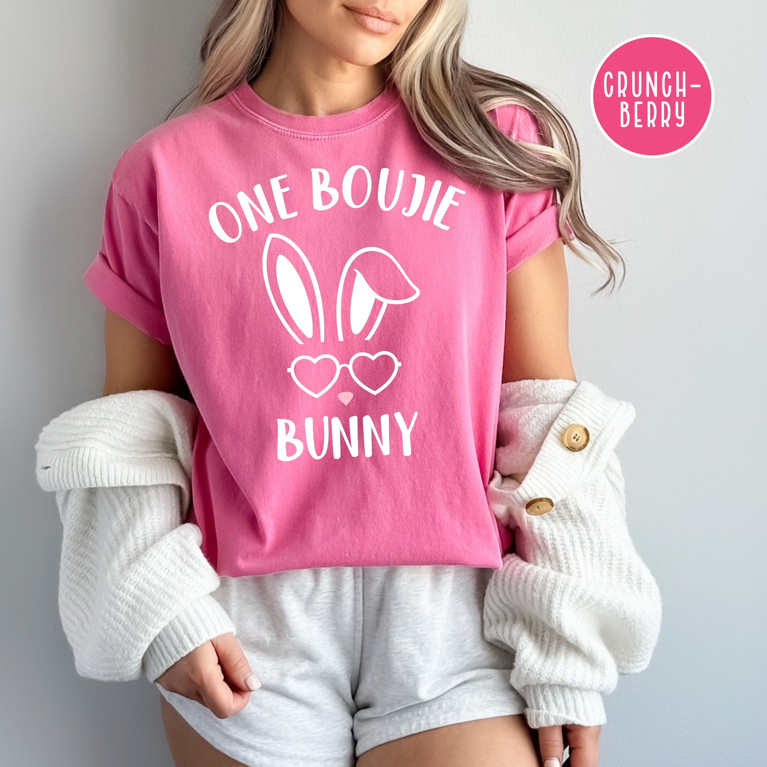 Bunny Face Tee Shirt, Boujee Bunny Easter Shirt, Easter Bunny