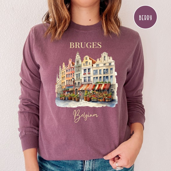 Bruges Belgium Vacation Tee, Bruges Comfort Colors® Long Sleeve T 