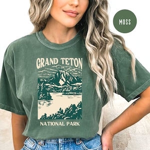 Grand Teton National Park Comfort Colors® T-Shirt, Jackson Hole Wyoming Urlaubsgeschenk T-Shirt, Grand Teton Geschenk, Grand Teton Wandercamp Shirt