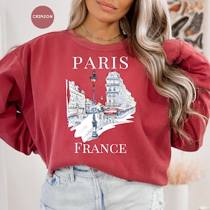 Paris Cafe Comfort Colors® Sweatshirt, Paris Vacation Gift, Paris Gift Sweatshirt, Paris France Travel Shirt, Paris Lover Sweatshirt Gift