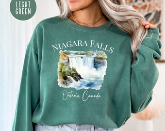 Niagara Falls Ontario Canada Comfort Colors® Sweatshirt, Niagara Falls Sweater, Niagara Falls Vacation Gift Shirt, Niagara Falls Canada Gift