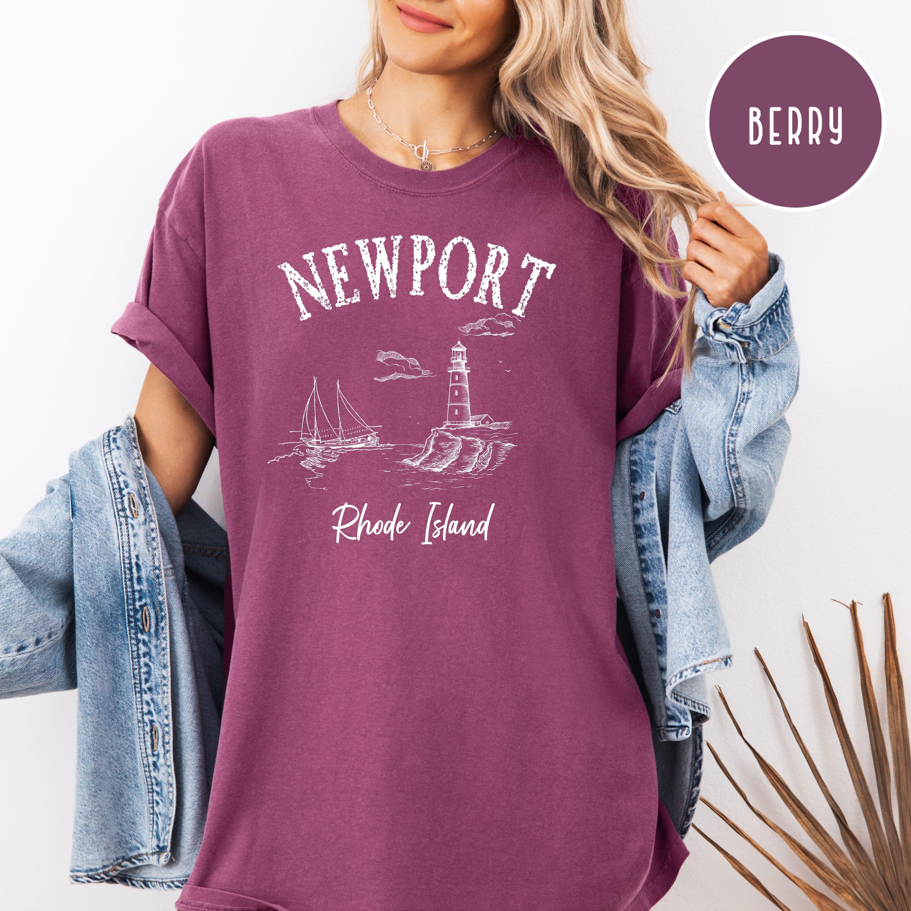 Newport Rhode Island Grunge Style Comfort Colors® Vacation T-Shirt, Newport Vacation Gift, Rhode Island Vacation Tee Shirt, Newport Shirt