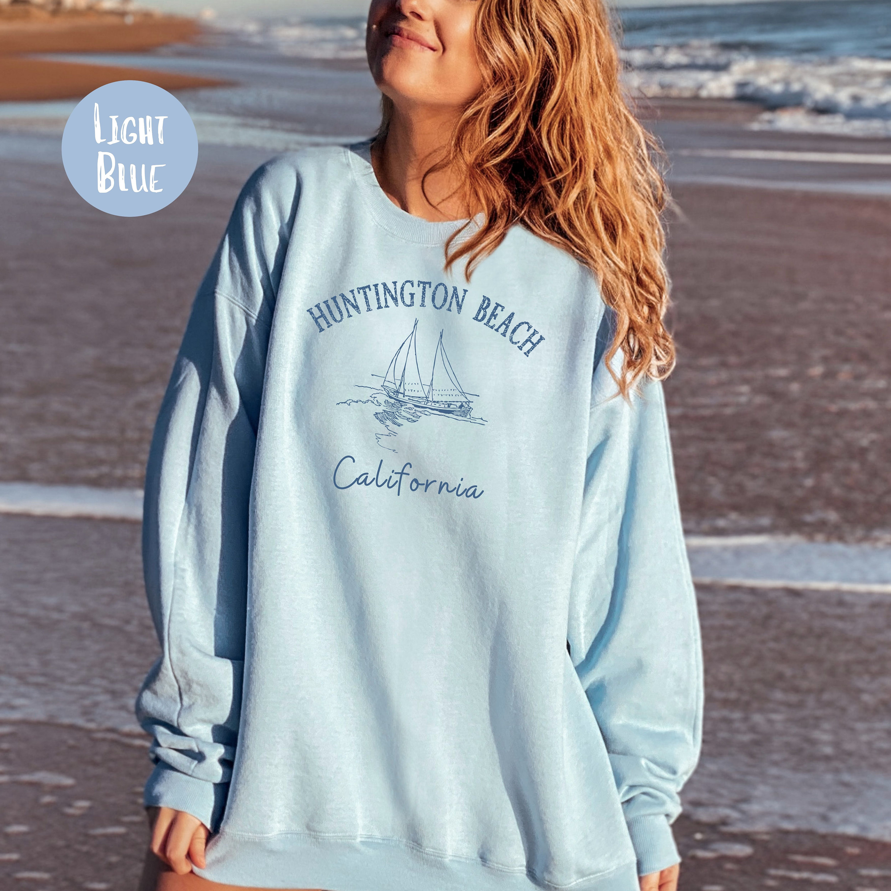 Huntington Beach California Sweatshirt, Huntington Beach Vacation