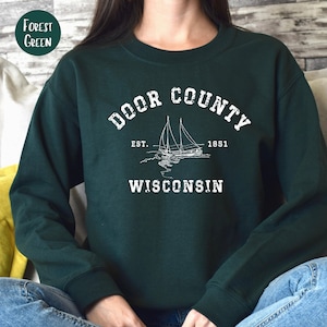 Door County Wisconsin Vacation Gift Sweater, Door County Sweatshirt, Door County Vintage, Door County Sweater, Door County Wisconsin Sweater