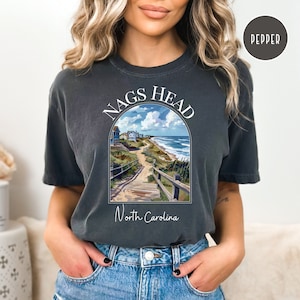 Nags Head North Carolina Comfort Colors® T-Shirt, Nags Head Urlaubsgeschenk Shirt, Nags Head Strand, Nags Head Aquarell T-Shirt, Nags Head Reise