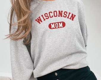 Sudadera para mamá de Wisconsin, regalo para mamá de Wisconsin, regalos de Wisconsin, sudadera para mamá de Wisconsin, regalo para mamá de Wisconsin