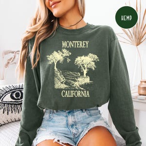 Monterey California Long Sleeve Comfort Colors® T-Shirt, Monterey Vacation Tee, Monterey Pebble Beach, Monterey Scenic Drive Shirt, Carmel