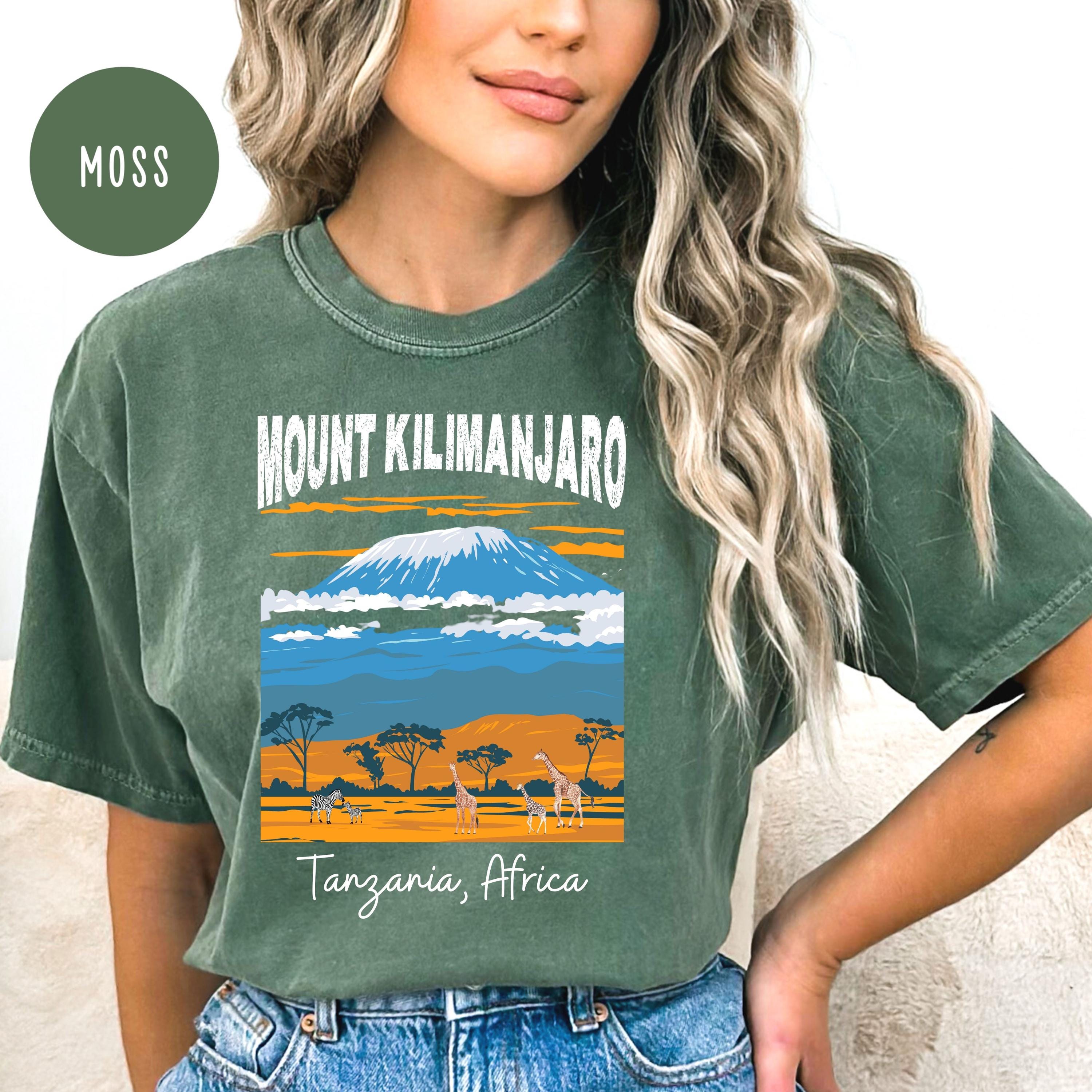 CindyLBoutique Mount Kilimanjaro Africa Retro Style Comfort Colors T Shirt Mountain Climber Gift MT Kilimanjaro Hiking Kilimanjaro Shirt Tanzania Shirt