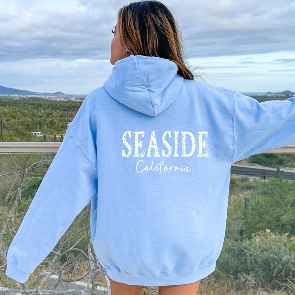 Seaside Beach Hooded Sweatshirt, Seaside Hoodie, Vintage Seaside Sweatshirt, Seaside Travel Hoodie, Seaside Vintage Gift Beach Lover Shirt