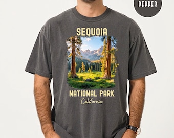 Sequoia National Park California Unisex Comfort Colors T-Shirt, Giant Sequoia Trees Nature Lover Gift Shirt