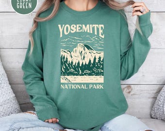 Yosemite National Park Comfort Colors® Long Sleeve T-Shirt, Yosemite Half Dome Tee, Yosemite Hiking Shirt, Camping Shirt, National Park Gift