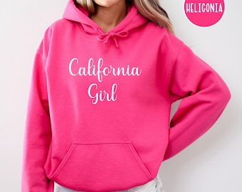 Sudadera con capucha para chica de California, sudadera con capucha para amantes de California, sudadera con capucha para chica de California, sudadera con capucha para regalo de vacaciones en California, sudadera con capucha para playa