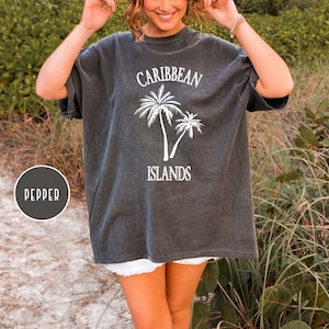 Caribbean Islands Comfort Colors® Tee, Caribbean Islands Vacation Gift, Caribbean Beach Tee, Caribbean Islands Travel Shirt, Island Vacation