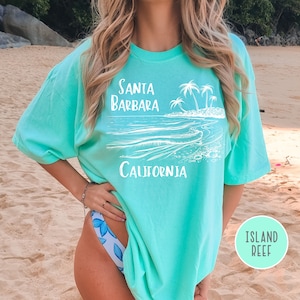 Santa Barbara California Grunge Comfort Colors® T-Shirt, Santa Barbara Beach Vacation Tee, Santa Barbara Vacation Gift, Santa Barbara Grung