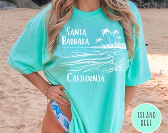 Santa Barbara California Grunge Comfort Colors® T-Shirt, Santa Barbara Beach Vacation Tee, Santa Barbara Vacation Gift, Santa Barbara Grung