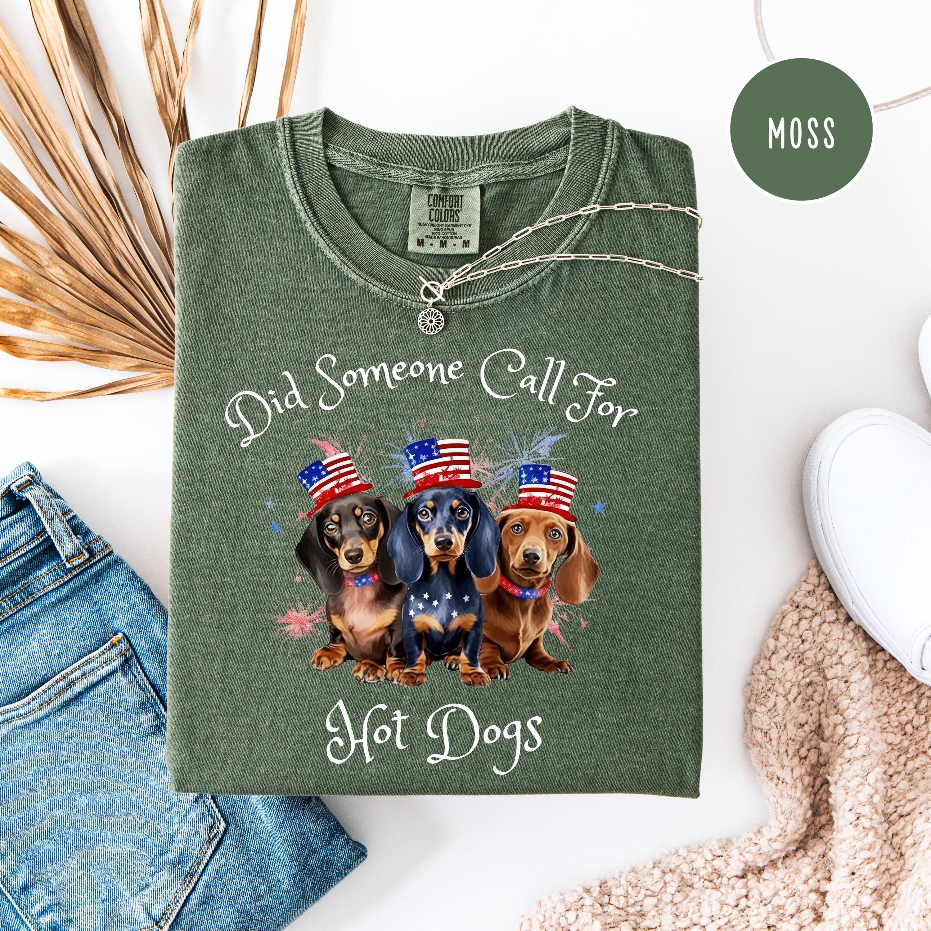Funny 4th of July Unisex Comfort Colors Gift for Doxie Lover