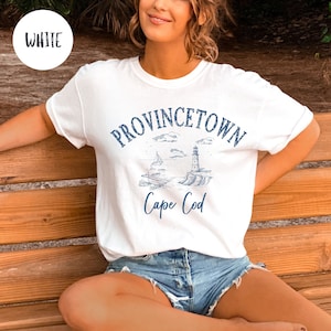 Provincetown Cape Cod Massachusetts Grunge Style Bella Canvas TShirt, Cape Cod Vacation Gift Tee, Provincetown Grunge, Cape Cod Travel Gift
