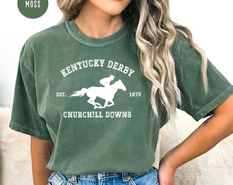 Kentucky Derby Grunge Style Comfort Colors® TShirt, Kentucky Derby Est Shirt, Horse Lover Gift Shirt, Derby Party Gift Shirt, Kentucky Shirt