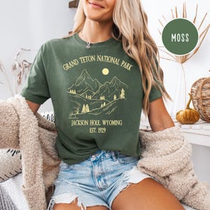 Grand Tetons National Park Comfort Colors® T-Shirt, Grand Tetons Gift Shirt, Jackson Hole Wyoming Vacation Gift, Wyoming Travel Gift Shirt