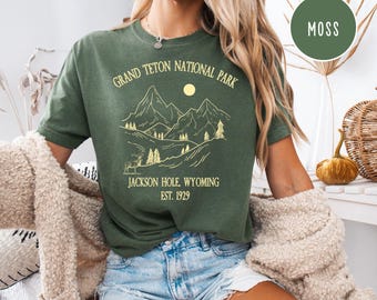 Grand Tetons National Park Comfort Colors® T-Shirt, Grand Tetons Gift Shirt, Jackson Hole Wyoming Vacation Gift, Wyoming Travel Gift Shirt