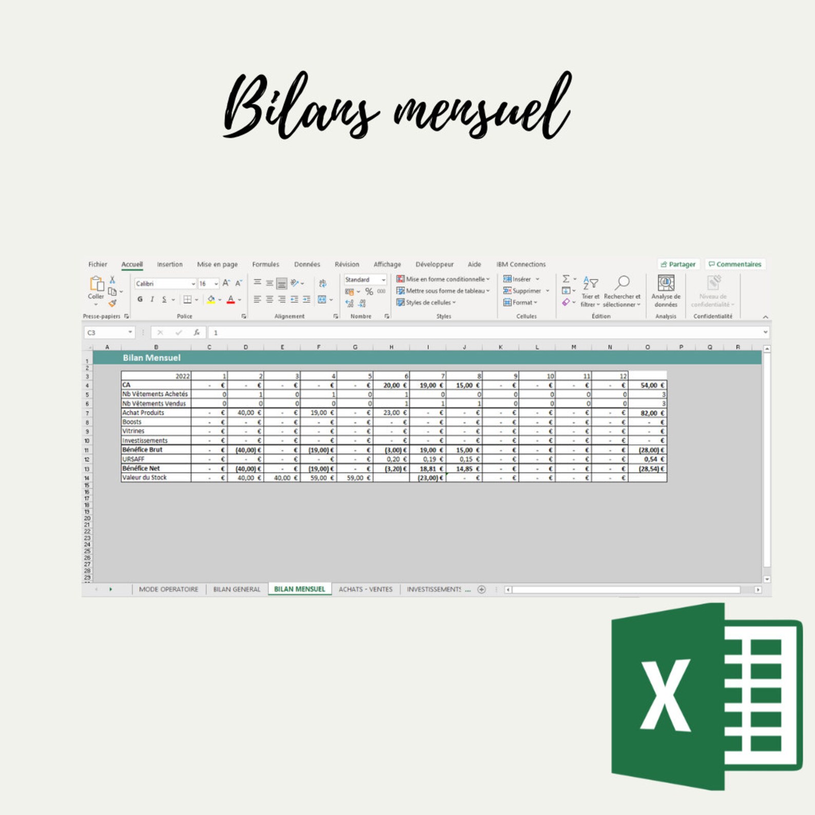 Excel VINTED Dashboard Track Your Activity on Vinted Etsy