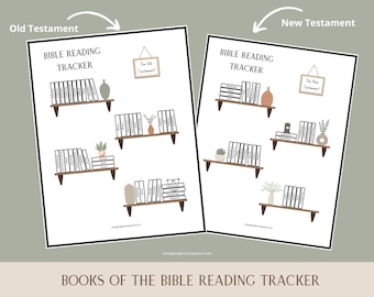 Bibellese-Tracker | Bücher des Bibel-Leseprotokolls | Bibel-Bücherregal | Altes Testament | Neues Testament | Ziele für das Bibellesen