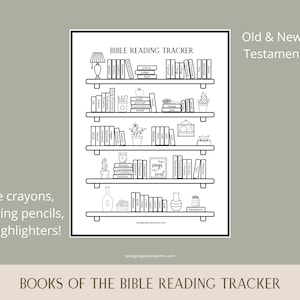Woman&#39;s Bible Reading Tracker | Books of the Bible Reading Log |  Bible Bookshelf | Old Testament | New Testament | Bible Reading Goals