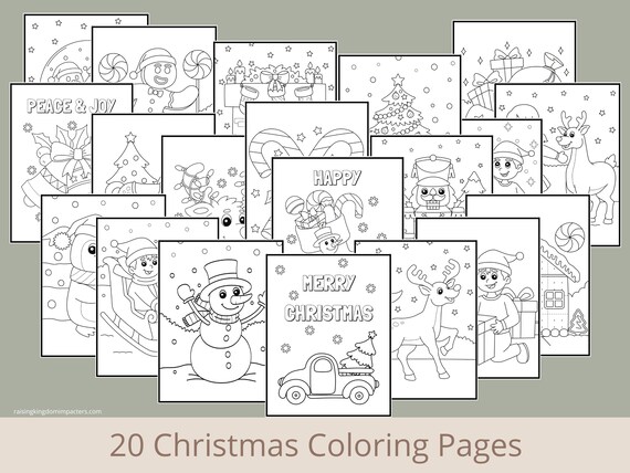 Christmas Coloring Pages | Printable | Holiday Coloring Pages | Coloring Pages for Kids | Christmas Printable