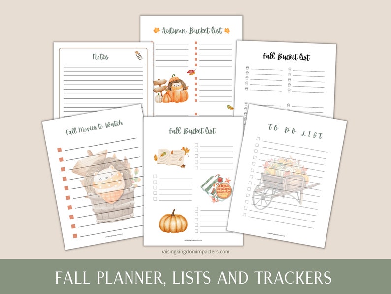 Fall Planner | Thanksgiving Planner | Printable Holiday Planner ...