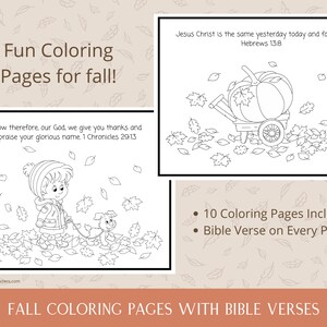 Fall Coloring Pages with Bible Verses | Autumn Coloring Pages | Coloring Pages for Kids | Fall Coloring Sheets | Coloring Pages