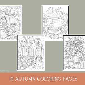 Fall Coloring Pages | Autumn Coloring Pages for Adults | Teen Coloring ...