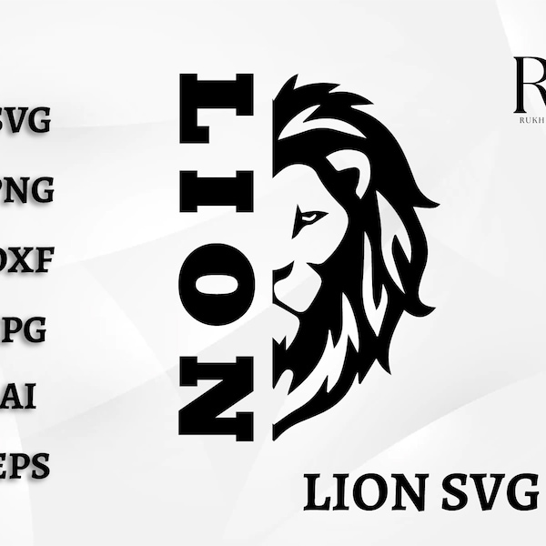 Lion Face Svg| Lion Head Svg| Lion Svg| Lion King Svg| Leo Svg| Lion Mascot Svg| Instant Download