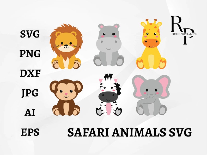 Zoo Animals Svg Safari Animals Svg Safari Svg Jungle Svg Cute Animals