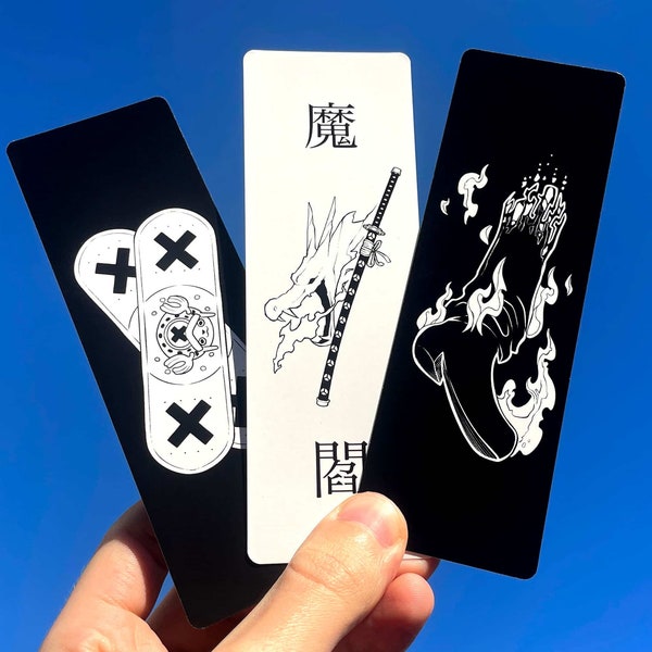 One Piece Bookmark | Manga Bookmarks | Black & White - Pick your own