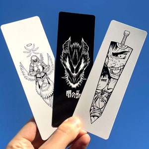 Gladiator Anime Bookmarks | Guts Anime / Manga Bookmarks | Black & White - Pick your own