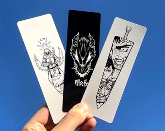 Gladiator Anime Bookmarks | Guts Anime / Manga Bookmarks | Black & White - Pick your own