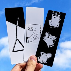 cms Manga Bookmark | Anime Book Mark | Black & White - Pick your own