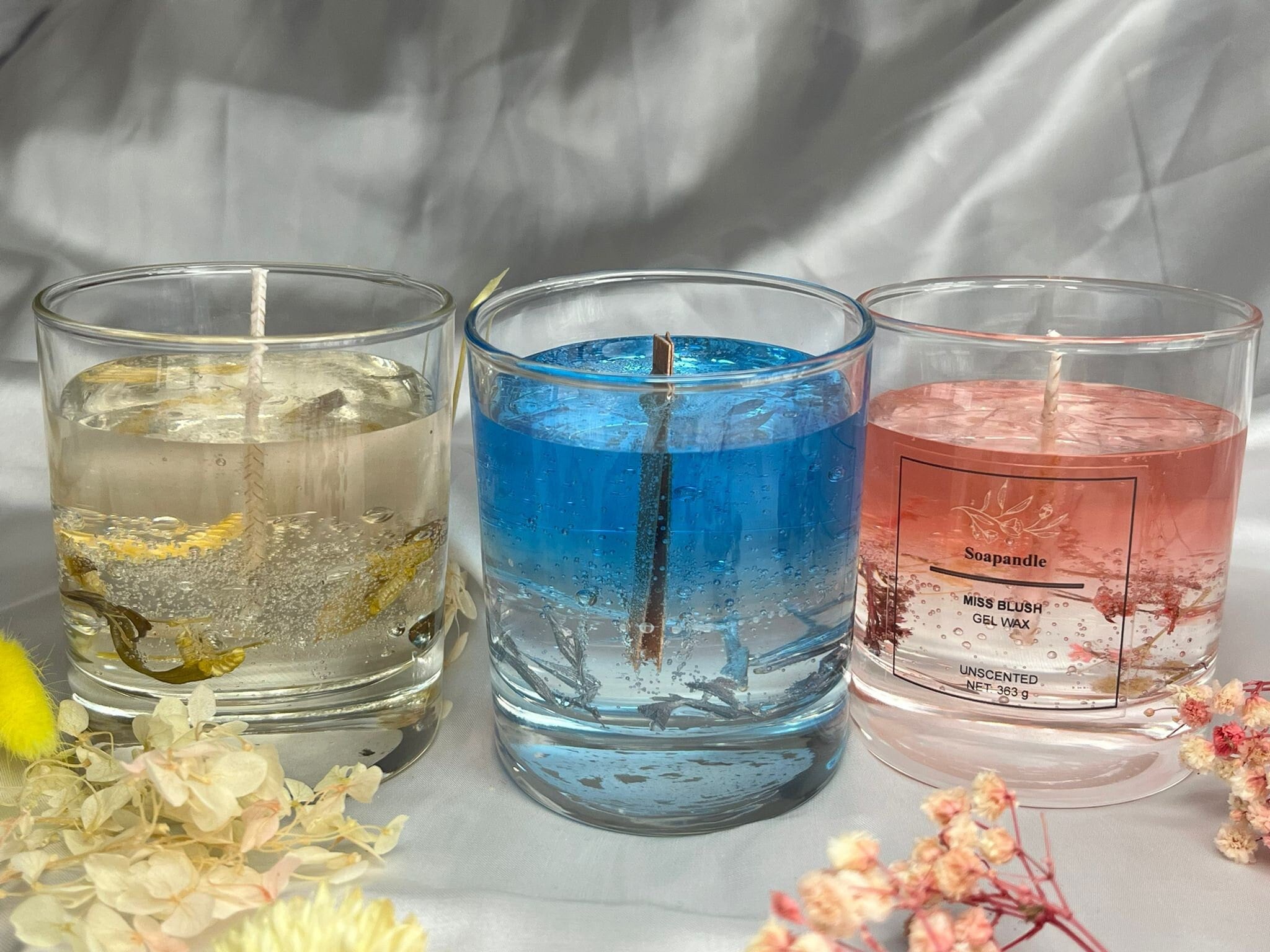 Clear Wax Candles 