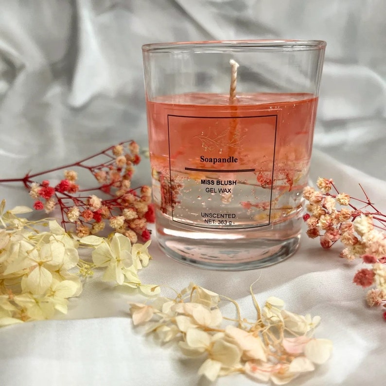 Gel Wax Jelly Candle, Custom Gel Candle, Handmade Candle, Gift for Her