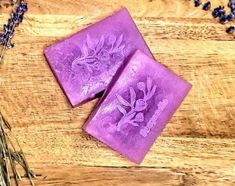 Natural, SLS FREE, vegan, handmade soap with Lavender essential oil, Gift for her, Purple Soap bar, Lavender soap,  soap for sensitive skin