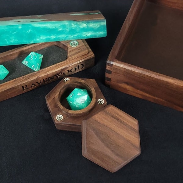 HEX Dice Jail- D&D Dice Box - RPG Tabletop Gaming - Solid Wood - Hand Oiled - No Stains - Made in the USA