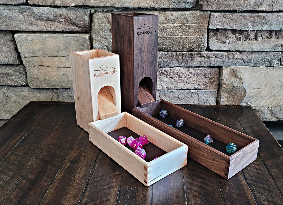 Singlewood Dice Tower Systems, 7or 10, Dice Tower &tray, 12 Wood