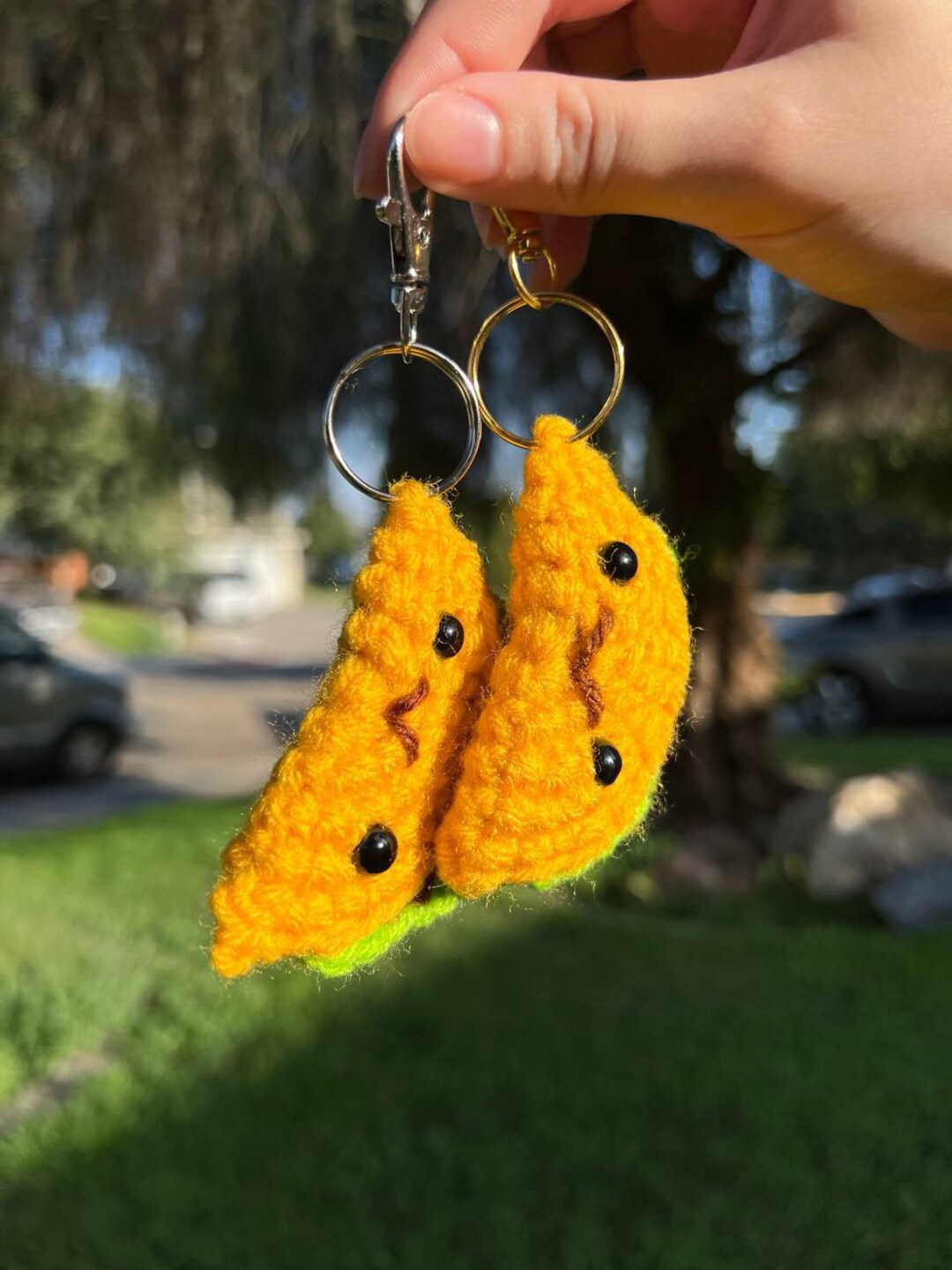 Handmade Crochet Taco Keychain , Crochet Taco, Amigurumi Keychain Etsy