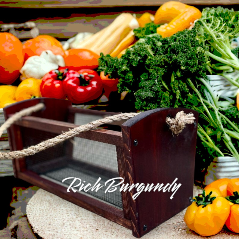 Garden Harvest Basket Rich Burgundy