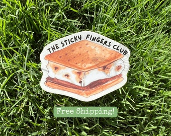 Cute S'more Sticker - Cute Camping Sticker Granola Girl Sticker Camp Fire Sticker Hiking Gift Sticker Vinyl S'more Water Bottle Sticker Cute